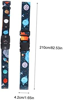 VALICLUD 2 x Tsa Inch Lock Cross Luggage Straps Non-Slip Durable Luggage Straps Elastic Luggage Straps Bicycle Bag Pannier Rack Travel Accessories Cross Travel Suitcase Plastic - Image 2