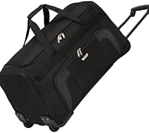 Travelite 2-wheel trolley travel bag, luggage series Orlando: Classic Soft Luggage Travel Bag with Wheels in Timeless Design, 098481, 73 Litres, 2.7 kg, black, 73 Liter