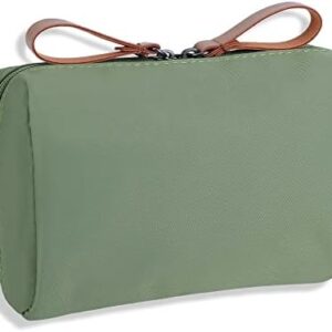 Umikk Nylon Cosmetic Bag, Travel Make Up Bag, Small, Small Waterproof and Lightweight Cosmetic Bag, Storage Bag, Small Makeup Bag, Travel Toiletry Bag, Handbag Cosmetic Bag, Green