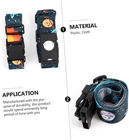 VALICLUD 2 x Tsa Inch Lock Cross Luggage Straps Non-Slip Durable Luggage Straps Elastic Luggage Straps Bicycle Bag Pannier Rack Travel Accessories Cross Travel Suitcase Plastic - Image 8