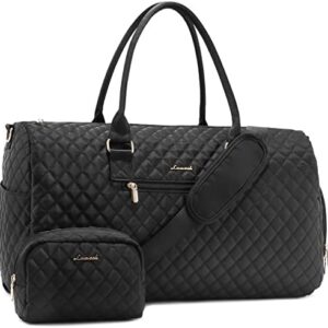 LOVEVOOK Women's Sports Bag Travel Bag, A-Black, casual