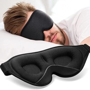 onaEz 2024 Improved Sleep Mask and Eye Mask for Women Men, Comfortable Breathable Sleep Masks Made of 3D Contoured Soft Material, 100% Light Blocking Sleeping Mask Women Comfortable for ASMR