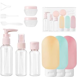 VIDIND 12 Pack Travel Bottles for Toiletries, Leak Proof Refillable Silicone Travel Containers, Squeezable Travel Accessories for Shampoo, Conditioner, Lotion, Body Wash, BPA Free