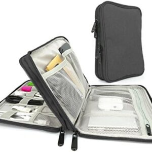 MyGadget Universal Cable Organiser Bag for Electronics Accessories Travel Cable Bag Storage for Charging Cable Power Bank Charger SD Card Pink, Black