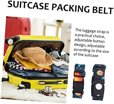 VALICLUD 2 x Tsa Inch Lock Cross Luggage Straps Non-Slip Durable Luggage Straps Elastic Luggage Straps Bicycle Bag Pannier Rack Travel Accessories Cross Travel Suitcase Plastic - Image 7